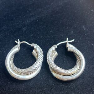 Elegant Silver Hoop Earrings